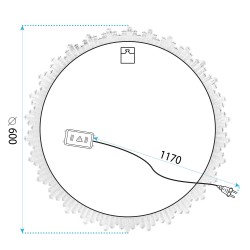 LUSTRO ŚCIENNE LED 60cm BL807