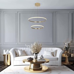 Lampa wisząca LHJ007-CP2 Złota