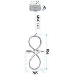 LAMPA WISZĄCA LED LHJ091-1CP GOLD