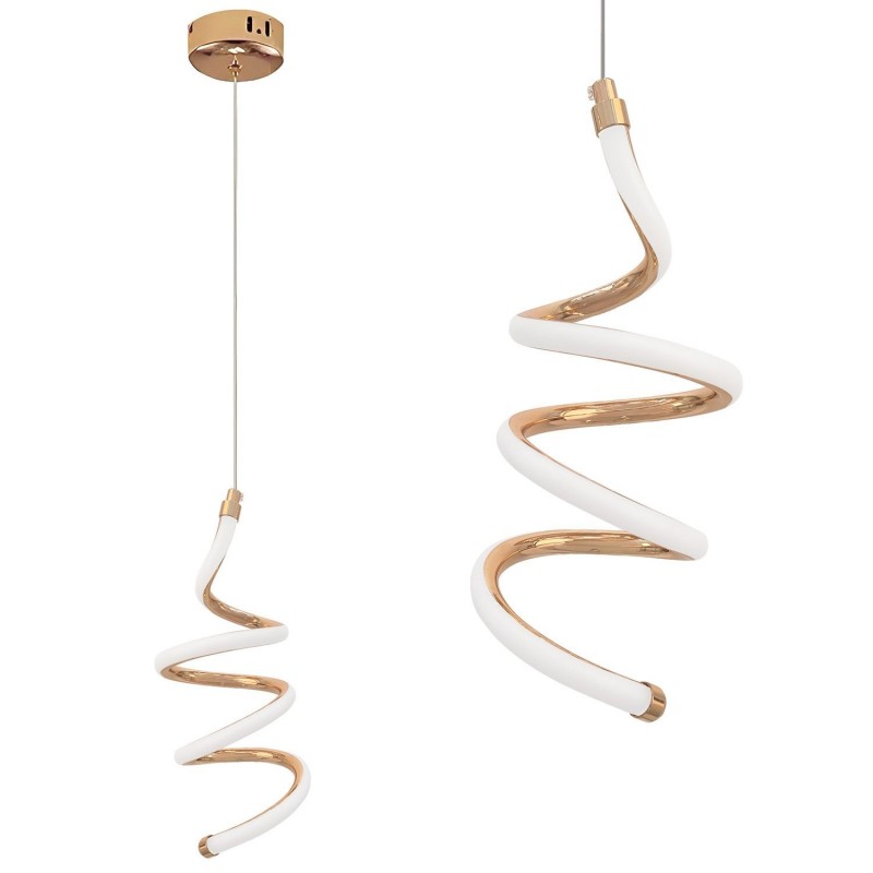 LAMPA SUFITOWA WISZĄCA LED LHJ096-1CP JASNE RÓŻOWE ZŁOTO