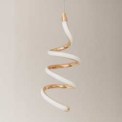 LAMPA SUFITOWA WISZĄCA LED LHJ096-1CP JASNE RÓŻOWE ZŁOTO