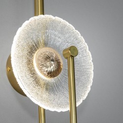 KINKIET ŚCIENNY LED LHJ072-W ZŁOTY SZCZOTKOWANY