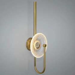 KINKIET ŚCIENNY LED LHJ072-W ZŁOTY SZCZOTKOWANY