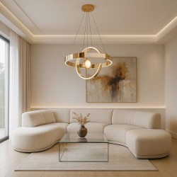 LAMPA SUFITOWA WISZĄCA LED LHJ060-CP ZŁOTA