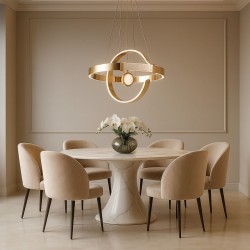 LAMPA SUFITOWA WISZĄCA LED LHJ060-CP ZŁOTA