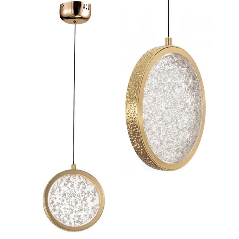 LAMPA WISZĄCA KRYSZTAŁOWA LED LHJ100-1CP Złota