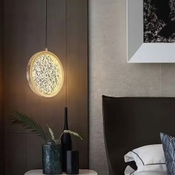 LAMPA WISZĄCA KRYSZTAŁOWA LED LHJ100-1CP Złota