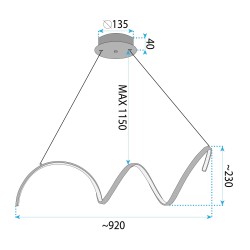 LAMPA SUFITOWA WISZĄCA LED LHJ025-CP CHROME