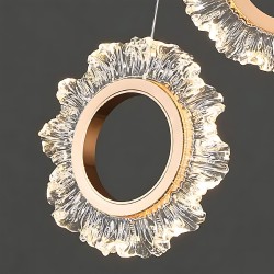 LAMPA SUFITOWA WISZĄCA LED LHJ103-2CP ZŁOTA