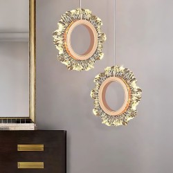 LAMPA SUFITOWA WISZĄCA LED LHJ103-2CP ZŁOTA