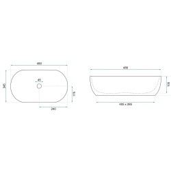 Umywalka Nablatowa REA Amelia WARM