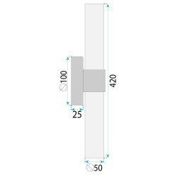 KINKIET ŚCIENNY LED LHJ070-W Złoty