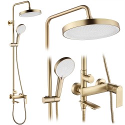 Zestaw prysznicowy Rea Veneta Złoty Szczotkowany