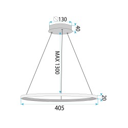 LAMPA SUFITOWA WISZĄCA LHJ011-CP 40cm Czarna