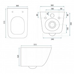 Misa WC podwieszana Rea Dexter Tornado