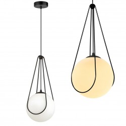 LAMPA SUFITOWA WISZĄCA APP1792-1CP 20cm Czarna