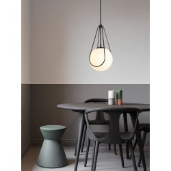 LAMPA SUFITOWA WISZĄCA APP1792-1CP 20cm Czarna
