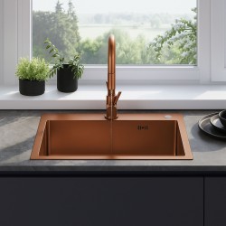 Zlewozmywak stalowy REA Liam Miedź szczotkowana