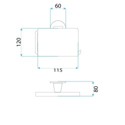 Uchwyt na papier toaletowy 16101 Aristo Miedź szczotkowana