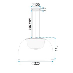 LAMPA WISZĄCA LED APP1690-1PC B Złota