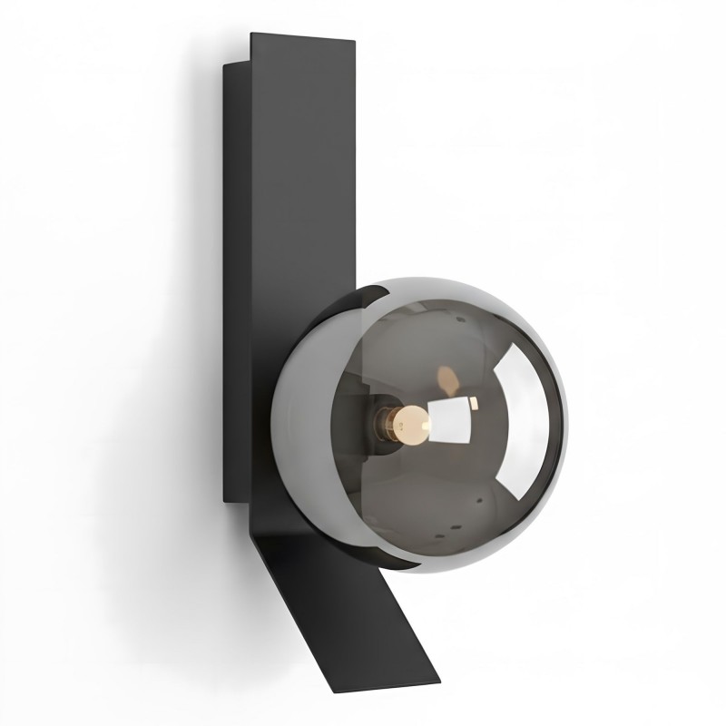 KINKIET ŚCIENNY APP1757-1W CZARNY CHROM