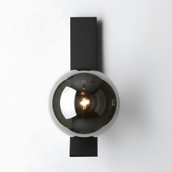KINKIET ŚCIENNY APP1757-1W CZARNY CHROM