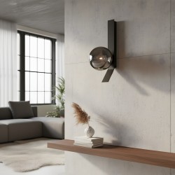 KINKIET ŚCIENNY APP1757-1W CZARNY CHROM