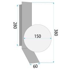 KINKIET ŚCIENNY APP1757-1W CZARNY CHROM