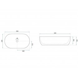 Umywalka nablatowa Rea Amelia 52