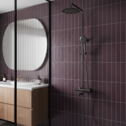 Zestaw Prysznicowy Natryskowy Z Termostatem Rea Lungo Tytan