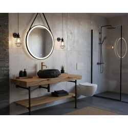 Umywalka nablatowa Rea Mika Black