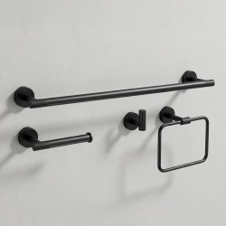 Zestaw akcesoriów łazienkowych GRID Czarny 4 elementy