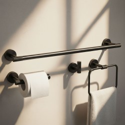 Zestaw akcesoriów łazienkowych GRID Czarny 4 elementy