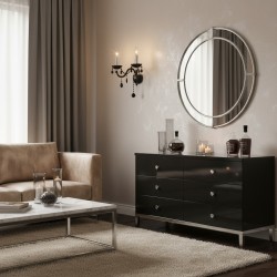 KINKIET ŚCIENNY EBT018-2W Czarny