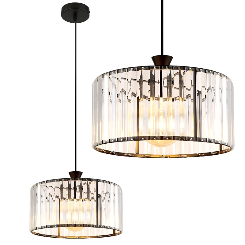 Lampa wisząca EBT027-1CP Czarna