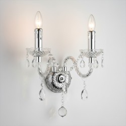 KINKIET ŚCIENNY EBT017-2W Transparentny