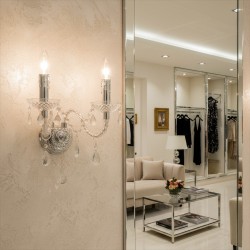 KINKIET ŚCIENNY EBT017-2W Transparentny