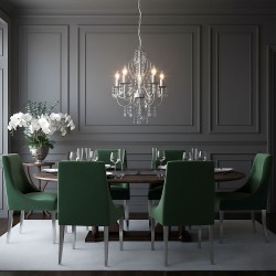 LAMPA SUFITOWA WISZĄCA EBT008-5CP CHROM