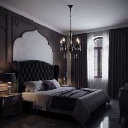 LAMPA SUFITOWA WISZĄCA EBT010-5CP CZARNA