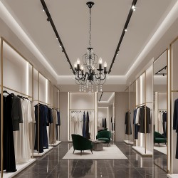 LAMPA SUFITOWA WISZĄCA EBT010-5CP CZARNA