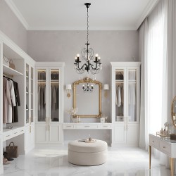 LAMPA SUFITOWA WISZĄCA EBT010-5CP CZARNA