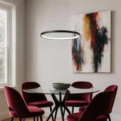 LAMPA SUFITOWA WISZĄCA LHJ012-CP 80cm Czarna