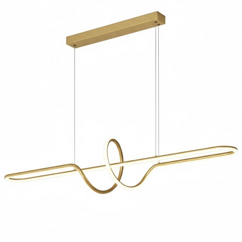 LAMPA SUFITOWA WISZĄCA LED LHJ038-CP ZŁOTA SZCZOTKOWANA