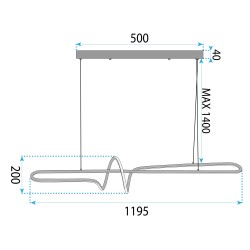 LAMPA SUFITOWA WISZĄCA LED LHJ038-CP ZŁOTA SZCZOTKOWANA
