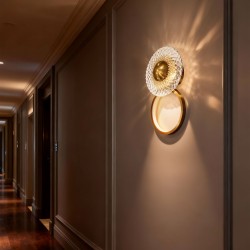 KINKIET ŚCIENNY LED LHJ071-W Szczotkowane Złoto