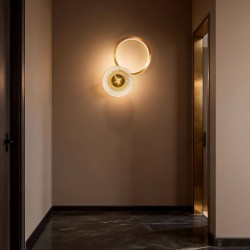 KINKIET ŚCIENNY LED LHJ071-W Szczotkowane Złoto