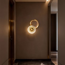 KINKIET ŚCIENNY LED LHJ071-W Szczotkowane Złoto