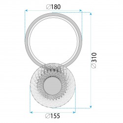 KINKIET ŚCIENNY LED LHJ071-W Szczotkowane Złoto