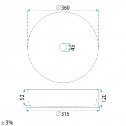 Umywalka nablatowa Rea Stefania Fiori