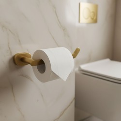 Uchwyt na papier toaletowy 109 Til Złoty Szczotkowany